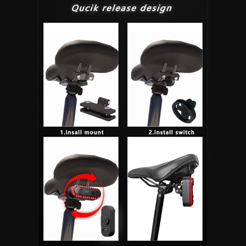 Image of PerGar Bikerear View Camera with Tail Light, 1080P HD bikecamera, Waterproof IPX6 Rear View bikecamera, 150 Degree Wide Angle bikecamera, Adjustment Bracket bikecamera