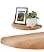 WOOWOOD ® Mensola sospesa [Made in Europe] I Mensola rotonda da parete in 100% legno di quercia massiccia, mensola da parete in legno, scaffalatura da parete, piccola l mini scaffale