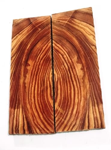 Stabilized Natural Olive wood Knife Handle Pair, Oleaceae family hard