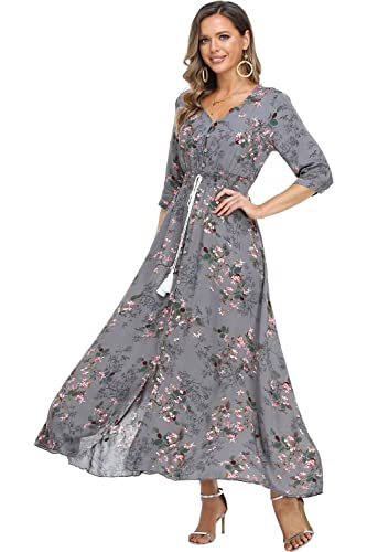 Image of Casual Summer Dresses for Women 2026 Maxi Dress Flowy Bohemian Beach Party