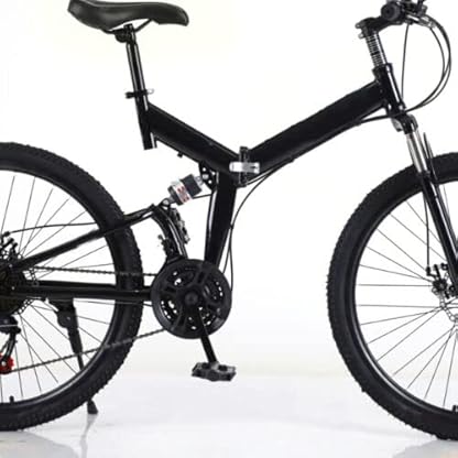 26 Zoll 21-Gang Mountainbike Fahrrad Klappfahrrad Mtb Jugendfahrrad Vollgefederte Mountainbikes Klappbares Scheibenfahrrad für Erwachsene Doppelbremse Faltbar Maximale Belastung 150 kg Rennrad Kohlens – Bild 3