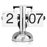 Flip-Schreibtischuhr, Retro-Digital-Flip-Down-Uhr, Retro-Flip-Uhr, Automatisches Drehen Retro-Minimalist-Einfuß-mechanische Auto-Flip-Uhr, Tischuhr Mit Digitalanzeige Für Das Wohnzimmer Zu Hause