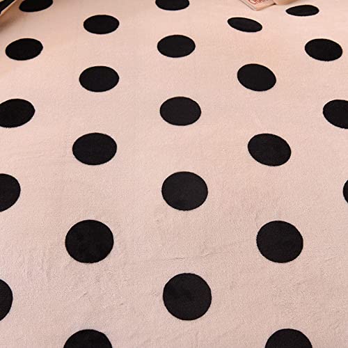 Quilt Covers Bedding Bed Set Full,Wave Point Velvet Duvet Cover And Pillowcase Set, Coral Fleece Bed Sheet Bedding Sets Bedroom For Girls Black And White 200230Cm 4Pcs #TOP3