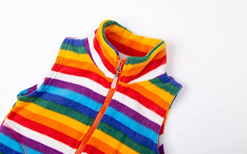 Image of Mud Kingdom Boys Girls Polar Fleece Vest Jacket Ligntweight Plain Vest Full Zipper Sleeveless