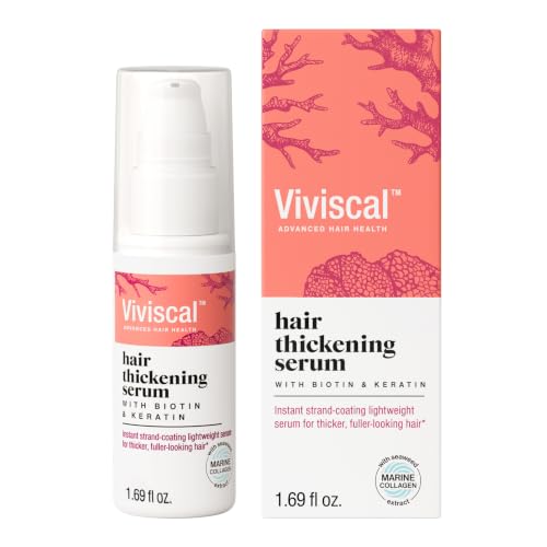 Viviscal Hair Thickening Serum, Leave-in Elixir for Thicker, Fuller Looking Hair, Instant Lightweight Hair Product with Keratin & Biotin, 1.69 fl oz
