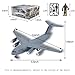 OTONOPI 8.3 Inches Diecast Plane Model Airplane with Army Man Pull Back and Let Go C17 6289 Alloy Transportation Aircraft Military Airbus with Lights and Sounds Toy Gift for Boys and Girls Age 3+