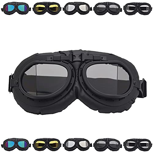 Image of Peicees Vintage Helmet Goggles Motorcycle Goggles Bike Motorcross Pilot Goggle