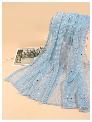 Image of Floerns Women's Sequin Bandana Square Scarf Silk Scarves Mesh Shawl and Wrap for Evening Dresses