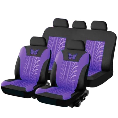 YOUCAI Vordersitzbezüge für Auto Autositzbezug für den Fahrersitz Autositzbezüge Schonbezüge Vorne Vordersitzbezüge Auto Schonbezug Autositz für Vordersitze und Rücksitze Lila 5 Sitzer