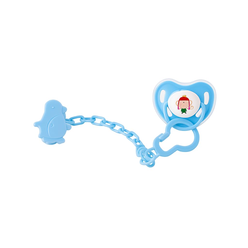 Baby Pacifier with Chain Clip – 1 Piece Set | BPA-Free Soother with Holder | Safe & Comfortable | Newborn & Infant Teether | Green-image-35