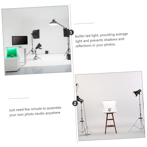 Mini tente photo LED 40 cm pliable avec 2 barres lumineuses intégrées - 3