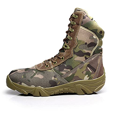 Bottes tactiques imperméables avec semelle crantée anti-dérapage