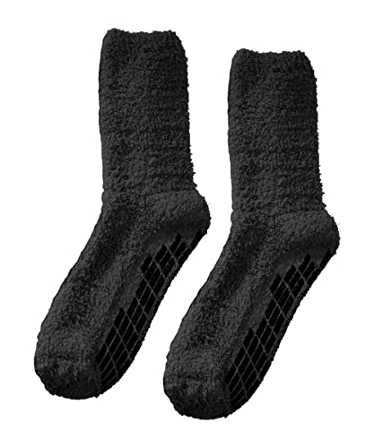 Image of Silverts Unisex Adaptive Non-Slip Grip Socks, Hospital Slippers for Elderly | Assisted dressing, nursing home, rehab & recovery wear, treaded sole, machine washable