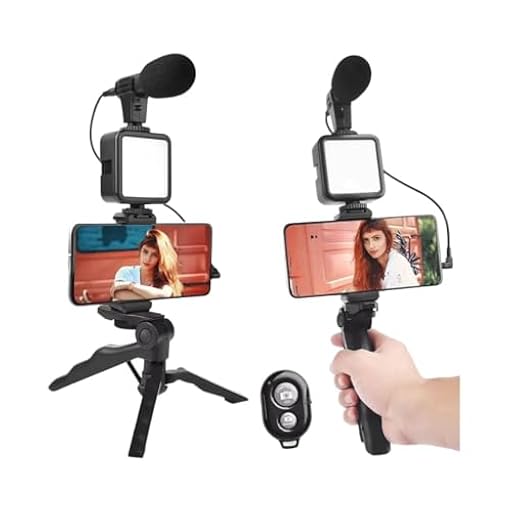 Trípode para Móvil con Aro de Luz LED, Mini Trípode Flexible con Soporte para Grabación y Selfies, Kit Vlogging Ajustable para Vídeos, Directos y Fotografía – Luz Regulable 360° | Ya disponible en tu tienda friki favorita! En mundofriki.es!