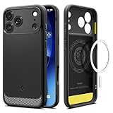 Spigen 【創業18年の技術力】 iPhone 17 Pro Max ケース MagSafe対応 マグネット搭載 マット 耐衝撃 米軍MIL規格 ラギッド・アーマー・マグフィット (マット・ブラック) ACS09886
