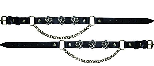 Billys Biker Gear Rose Leather Motorcycle Boot Chains