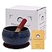 DharmaObjects Yoga Meditation 6 Inches OM Mantra Singing Bowl/Pad/Mallet Gift Set (Blue)