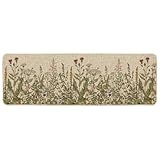 Artoid Mode Wildflower Floral Spring Runner Rug, Summer Home Decor Low-Profile Switch Rug Door Mat Floor Mat for Indoor Outdoor 24x72 Inch