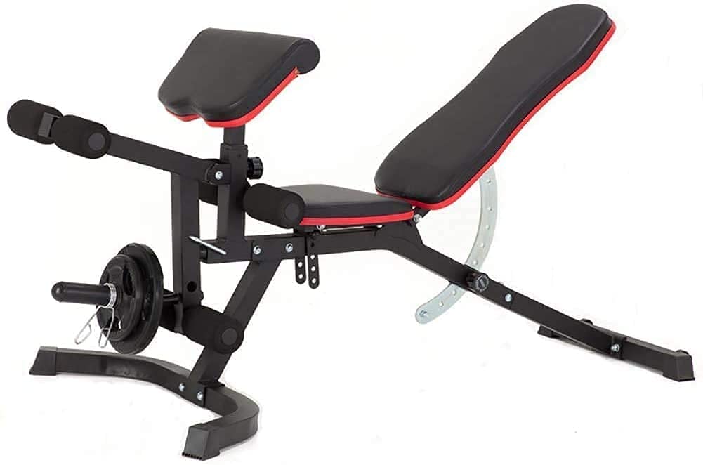 AYCDL Fitness Assistance Weight Bench Exercise Workout Dumbbell Bench Weight Bench, Weightlifting Dumbbell Bench with Dumbbell Rack Multi-Function Household Abdominal Muscles F