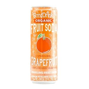 GoodDrink Organic Fruit Soda, Grapefruit – 355ml (Pack of 12)
