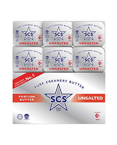 SCS Unsalted Portion Butter 10g (Pack of 12) - Chilled (Packaging may vary)
