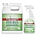 Hygea Natural Extra Strength Bed Bug and Mite Spray Treatment Combo Pack; 24 oz Spray and 128 oz Refill - Non Toxic, odorless, Safe for Children and Pets