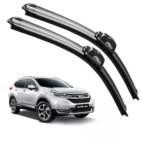 Image of Frameless Rubber Car Wiper Blades Set of 2 Compatible with (CR-V Old (Model : 2013-2016) (D-26,P-16))