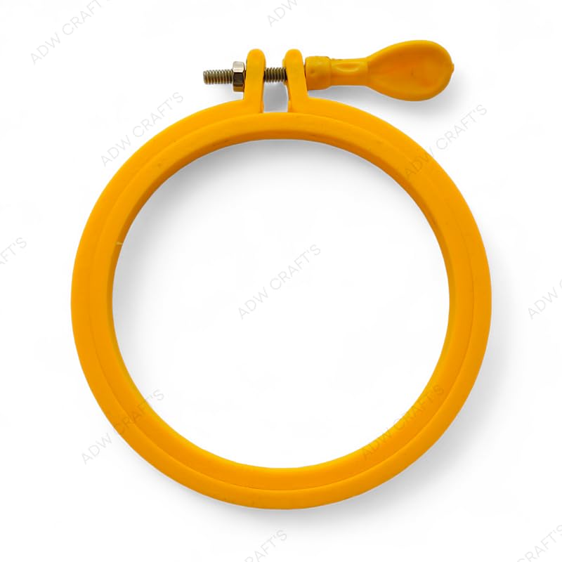 ADW CRAFT'S Plastic Embroidery Hoops - 6 Sizes (6 Inch - Pack of 1) in Assorted Colors for Beginners & Professionals-image-28