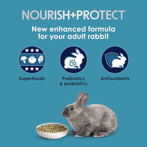 Image of Kaytee Forti-Diet Pro Health Nourish+Protect Adult Rabbit Food, Comprehensive Nutrition Backed by Science, Digestive Health, Immune Support, 5 pounds