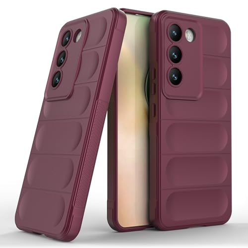 Amazon Basics Back Case Cover for Vivo Y200e 5G (Silicone_Plum)