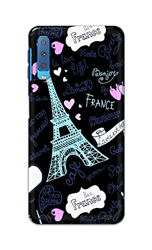 Image of PRINTFIDAA Lovers Famous Place Eiffel Tower in Paris Printed Designer Hard Back Case Cover for Samsung Galaxy A7 (2018), SM-A750F /DS, SM-A750G, SM-A750FN /DS -(TI) MVN1003