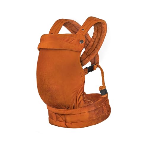 Image of ·NEST BLANCHE· Baby Carrier for Newborn to Toddler, Cozy Baby Wrap Carrier 7-35 lbs, Ergonomic Backpack Design, Front and Back Facing Options, Orange