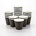 Disposable Coffee Cups, Paper Hot Cup, Hot Drink Cup - Double Wall Coffee and Tea Cup - 8 oz - Black - 25ct Box - Restaurantware