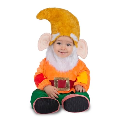 My Other Me - Disfarce de nanito em laranja para bebé menino com gorro, barba, casaca, calças e patucos tamanho 24-36 meses. Descubra o mundo mágico com um sorriso.