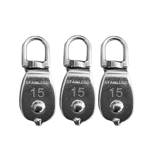 SOLUSTRE 6 Pçs Polia Giratória Inoxidável Colodial Prata Silverdene Polia Bloco Silverts Polia Rolo