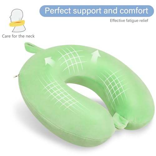 Image of Neck Pillows for Travel Comfortable Travel Neck Pillow U Shape Memory Foam Support Neck and Head Portable Neck Travel Pillow Suitable for Airplane Trains Car Travelings