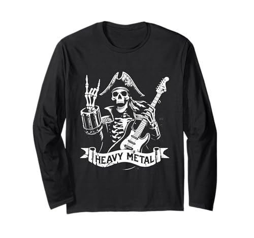 Pirate Heavy Metal - Guitarrista esqueleto pirata vintage Manga