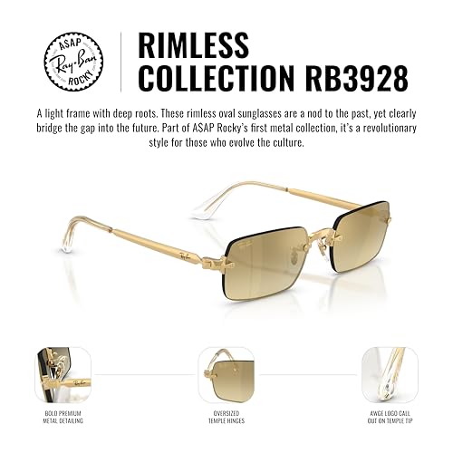 Image of Ray-Ban A$AP Rocky RB3929 Wired Metal Collection Oval Sunglasses