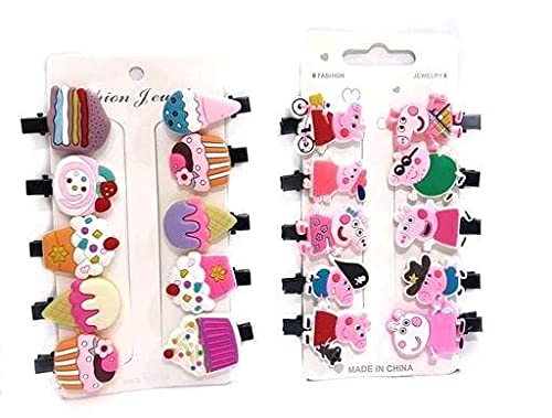 LJC Peppa Pig and ice-cream Hair Clips (set of 20) | Baby clips| Different peppa pig and ice-cream characters clip (B09HSQSHYZ) Amazon Price History, Amazon Price Tracker