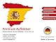 Spanien Kontur Aufkleber Auto Vespa Sticker Camper Wohnmobil Motorrad Espana Autoaufkleber Waschanlagenfest Witterungs- und UV-beständig