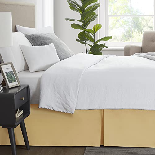 Image of Nestl Gold Full Bed Skirt - Full Size Bed Skirt 14 Inch Drop - Brushed Microfiber Bed Skirts - Hotel Quality Pleated Bed Skirt - Shrinkage & Fade Resistant