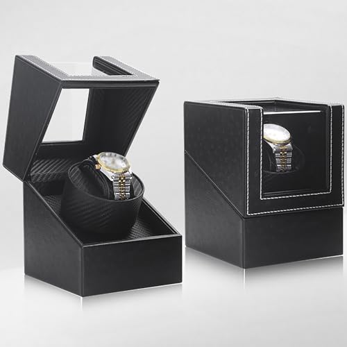 Caja Automática Para Dar Cuerda A Un Solo Reloj, Estuche Para Guardar Y Exhibir Relojes Mecánicos, Gira En Ambas Direcciones, Funcionamiento Silencioso, Dos Opciones De Alimentación, Unisex A
