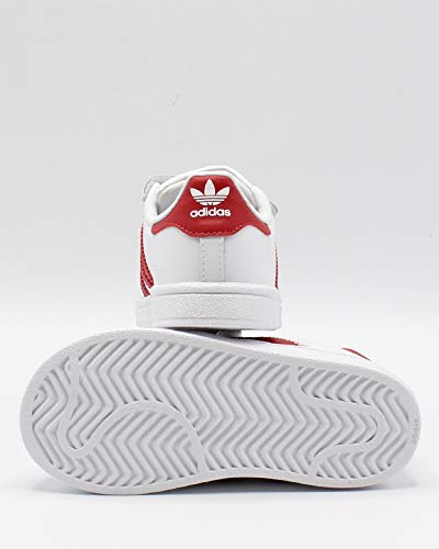 adidas Kids Superstar CF I Sneaker (Toddler) - White Scarlet,White Scarlet,44