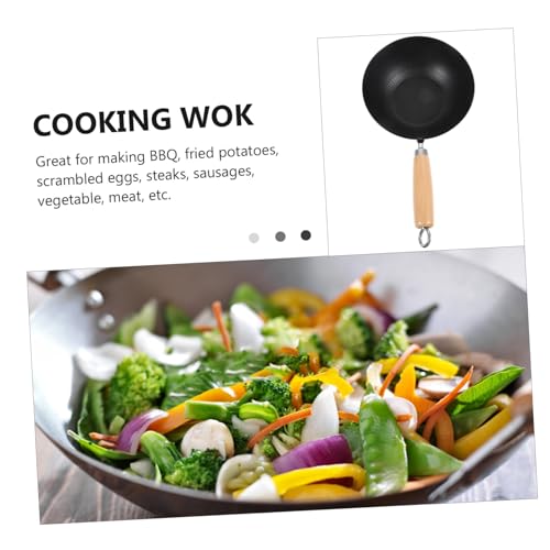 Wok japonés pequeño antiadherente con fondo redondo miniatura 2