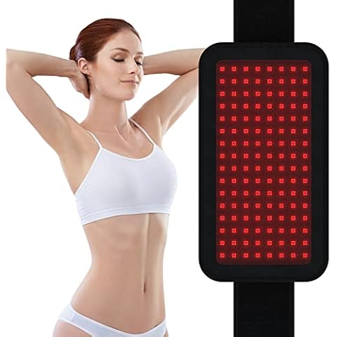 iKeener Red & Infrared Light Therapy Belt,Flexible Wearable Wrap Deep Therapy Pad,128Pcs 630/830nm&880nm lamp Beads,with Timer Function,for Joints Muscle,Back,Neck,Leg,Shoulder,Waist Pain Relief Cover