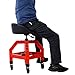 Campfun Rolling Shop Stool, Creeper Seat Garage Stool on Wheels, Mechanics Chair Adjustable Height 360° Swivel Shop Seat, Red