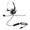 Combrite USB Single Ear Headset With Microphone, PC Headset with Noise Cancelling & Audio Controls, USB Wired, Computer Headphone For Business, PC, Laptop, Office, Call Centre, Skype, Zoom Etc #3