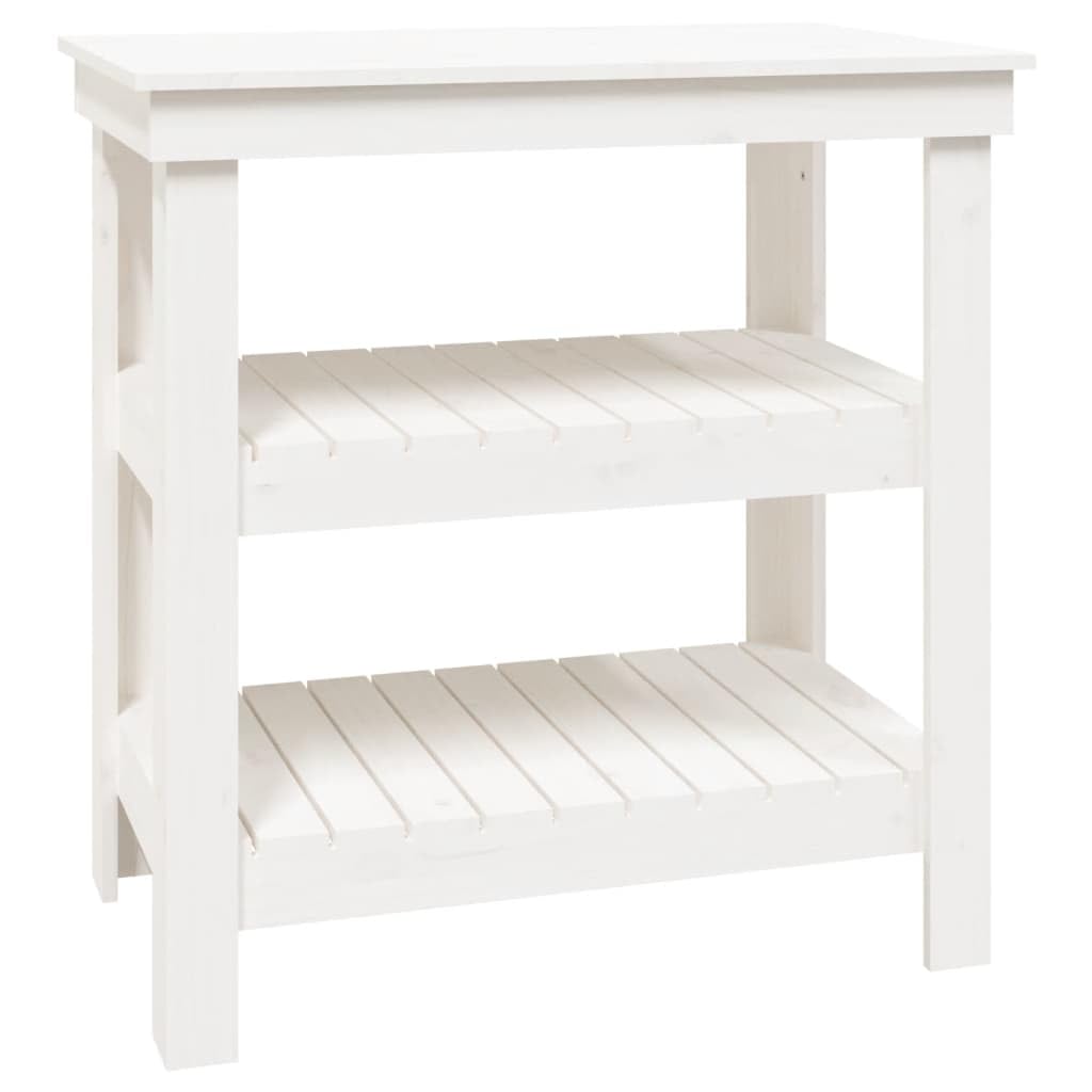 Genérico Banco de Trabajo de Madera Maciza de Pino Blanco 78,5x50x80 cm,Bricolaje,Accesorios de Bricolaje,Organización y Almacenamiento de Herramientas,Mesas de trabajo-823640
