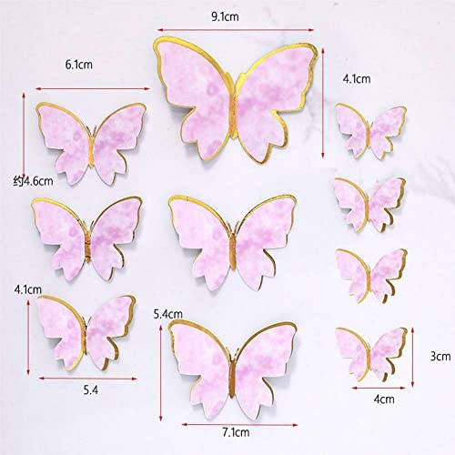 Image of Homebakers Mart precut 10 pcs Pink butterfly for cake decoration (Pack of 2)