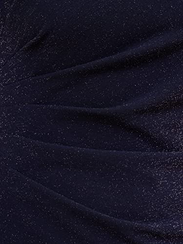 Image of Adrianna Papell Women's Metallic Knit Draped Gown